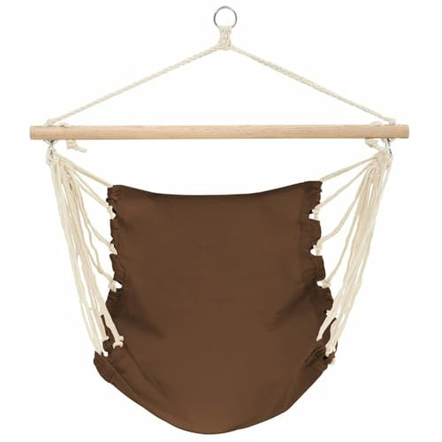 LAPOOH Hängesessel, Garten Möbel, Hängesessel Outdoor, Jugendzimmer, Hängestuhl, Hanging Chair, Liebesschaukeln, Hängeschaukel Outdoor, 100 x 80 cm braun