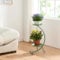 [en.casa] Porte-Plantes Style Intemporel Support de Plantes pour Intérieur Étagère à Fleurs Design pour Salon Chambre Bureau Métal 62 x 30 x 25 cm Vert