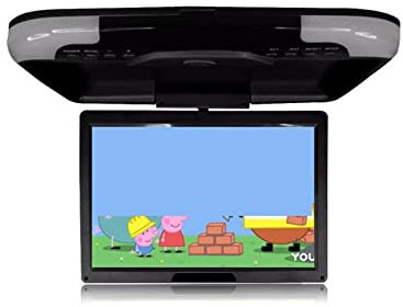 Lecteur DVD portable pour lecteurs vidéo d'appuie-tête de voiture 12,1 pouces HD voiture montage sur toit moniteur 360 ° rotation de l'écran voiture vidéo lectures automatique plafond TV rabattable US