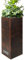 JonesHouseDeco Fioriera da giardino in metallo pesante Grande vaso rettangolare marrone in acciaio con fori di drenaggio e fioriere traspiranti con 2 prese d'aria in rete 30,5x30,5x76,2 cm-G902C02