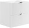 Vente-unique - Muebles Colgantes Debajo del Lavabo con Rayas - Blanco Mate - 60 cm - ZEVINI