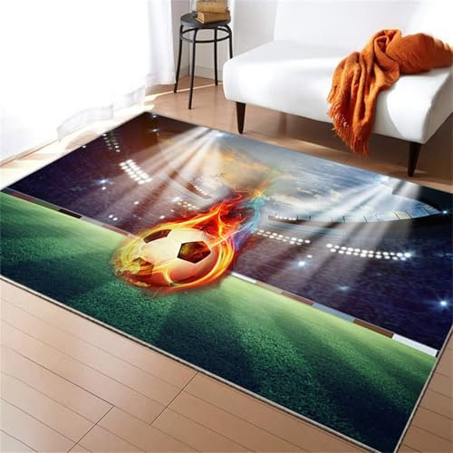 AU-SHTANG Shaggy Teppich Blauer Teppich, antistatische Yogamatte, Hausdekoration, leicht zu reinigender Teppichtepiche für Schlafzimmer,Blau,140x200cm