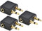 3 Stück Flugzeug-Kopfhörer-Adapter，auf 3,5 mm Klinkenbuchse, Airplane Flight Kopfhörer Adapter für Alle Airlines In-Flight Media Systemen