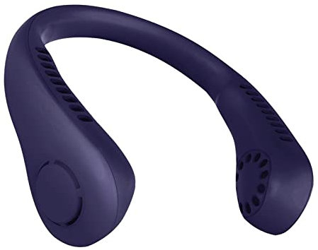 ALLYLIKE Climatiseur portatif Mini climatiseur sans Feuilles Rechargeable portatif à col Suspendu sans Feuilles(Purple)