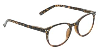 GROOVY Lunette de Lecture pour Homme et Femme, lunette de vue femme anti Lumiere Bleue, Ultra Leger et Confortable a Porter pour Adulte Design Rond Couleur -ÉCAILLE, Dioptrie +2.5