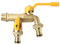 TYMYW Robinet Double Exterieur Jardin En Laiton Connecteur 1/2 Pouces Robinets De Patio Extérieurs,Cuivre Chromé