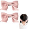 2 pezzi rosa fiocco clip per capelli, fiocco clip per capelli, ragazze antiscivolo coccodrillo clip per capelli gioielli per capelli, gioielli per capelli di moda