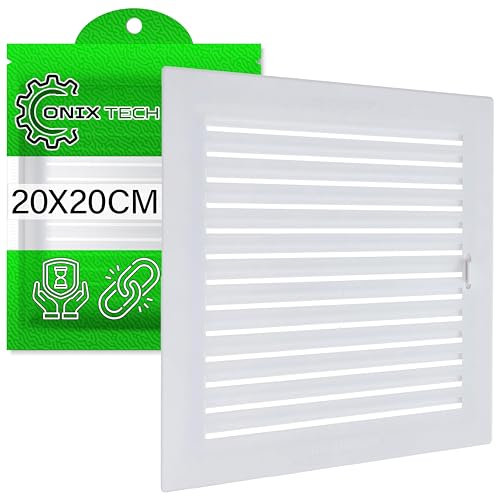 Rejilla Ventilacion con Cierre 200 x 200 mm para Ventilación en Viviendas y Locales Industriales - MADE IN SPAIN - Garantía de 5 Años - ONIX TECH