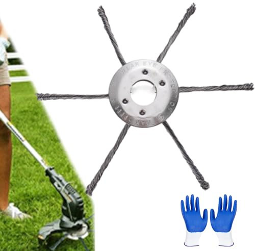 Ersatzkopf Für Fadentrimmer, Unzerbrechlicher Rasentrimmerkopf Aus Stahldraht, Passend Für Die Meisten Rotierenden Benzin-Freischneider-Aufsätze, Entfernt Moos Und Unkraut in Höfen (6 Köpfe, 23cm)