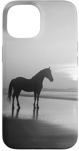 Pferd Strand Meer Sonnenuntergang Pferde Mädchen Hülle für iPhone 15