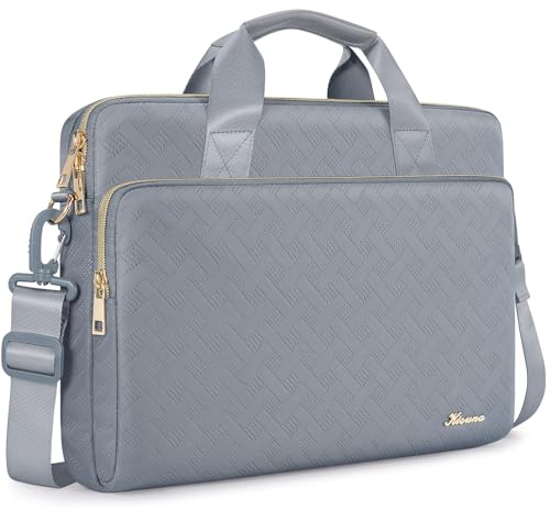 KIZUNA Laptop Tasche 17 17.3 Zoll Laptoptasche Notebook Hülle für 17 Lenovo IdeaPad 3i Gen 7/ThinkBook Plus 17/ASUS Vivobook/LG gram/Dell/Razer/MSI Wasserdichte Schultertasche Bag Sleeve, Grau