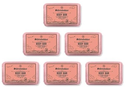 Störtebekker® Premium Body Bar Tortuga | Festes Duschgel Männer | Feste Duschseife Herren & Damen | Natürliche Reinigung, herrlicher Duft | handgefertigt & ohne Zusätze (6 x 120g)