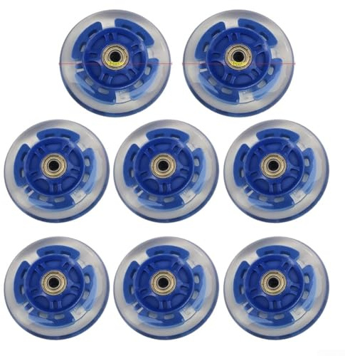 Oniissy LED-Inline-Skate-Rollen, 64/70/80 mm, leuchtende Inline-Räder – Ersatzräder für Roller/Fitness-Skates – PU-Räder für Kinderroller (70 mm)