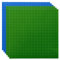 Strictly Briks Premium Green and Blue 25x25 cm Construction Base Plate 6 Pack - Compatible With LEGO Blocks and Classic Sets
