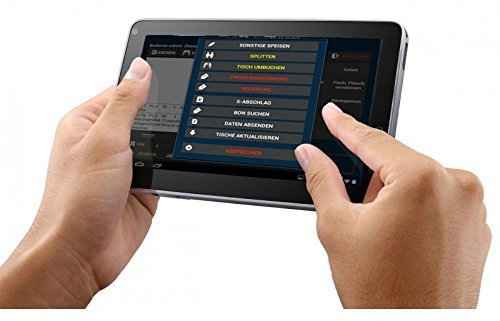 Mobiles 8 Zoll Kassen-Terminal für Einzelhandel und Schnellgastronomie – Ohne Abo und ohne monatliche Softwaregebühren für Kiosk, Imbiss, Kosmetikstudio, Laden/DSFinV-K, TSE-Konform