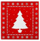 Sovie HOME Serviette WHITE TREE in Rot aus Linclass® Airlaid, Einweg Weihnachtsservietten stoffähnlich, Weihnachten Tannenbaum Schneeflocken, 40x40 cm,12 Stück