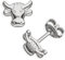 Echt Sterling Silber 925 Ohrstecker Paar Stierkopf Kuh (Art.811084)