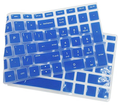 perfk Silikagel Keyboard Skin Tastatur Abdeckung Aufkleber für 1,6 Laptops -schützt vor Spritzwasser, Kaffee, Tee, Blau
