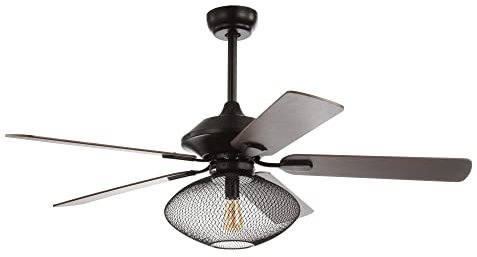 JONATHAN Y JYL9605A Transitional Clift 1-Light with Remote Mid-Century LED Ceiling Fan, 52, Oil Rubbed Bronze