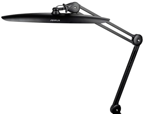 SEMPLIX LED Arbeitslampe 182 LED/Lichtfarbe einstellbar/dimmbar/Tischklemme (schwarz)