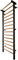 ARTIMEX espaldera Metal/Madera para Fisioterapia y Gimnasia - Utilizado en hogares, gimnasios, clínicas y centros de acondicionamiento físico - código 221-M-Negro