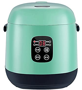 1.2 Litre Small Rice Cooker for 1-2 person, Slow Cooker and Food Steamer, One-Touch Operation, Delay Timer, Warm Function, Non-Stick Coating, 200W,Green
