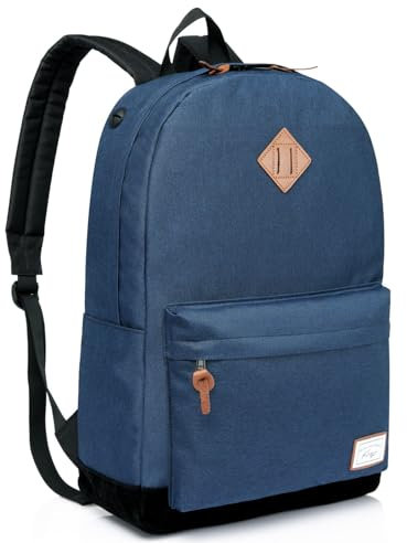 Kasgo Schulrucksack, Wasserabweisend 15.6 Zoll Laptop Rucksack Daypack Klassischen für Teenage Jungen Herren Damen Reise Blau-1