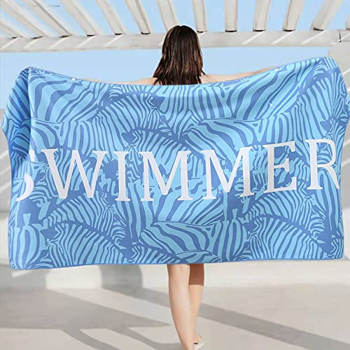 LAIZIHUI Microfaser Handtücher, sandfreie, schnell trocknende und leichte Stranddecke.Perfekt für den Strand,Badetuch groß, Reisehandtuch | Reise, Strand, Sauna,160 x 80 cm