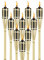 UISEBRT Set da 24 Fiaccole per Giardino, Torce da Giardino per Esterni, Fiaccola ad Olio in bambù con Stoppino, Torce a Olio Decorative, Accensione ad Olio, Altezza: 90 cm
