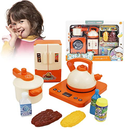 Vesone Fai Finta di Giocare a microonde,Set da Gioco da Cucina con Giocattoli a microonde - Bambini Finta di Giocare al Forno a microonde con Cibo da Gioco, con Finta di Tagliare Il Cibo Giocattolo