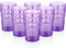 Bastilipo PRISMA - PACK 6 UNIDADES VASO 400 ML. MOD. FLOR DE LIS COLOR MORADO. Vaso de policarbonato tamaño mediano