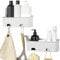 Shower Caddy - Rust Proof, No-Drilling, No Suction Cups - Easy to Remove Wall Mounted Bathroom Organiser Storage Shelf (White - 2 Pack)
