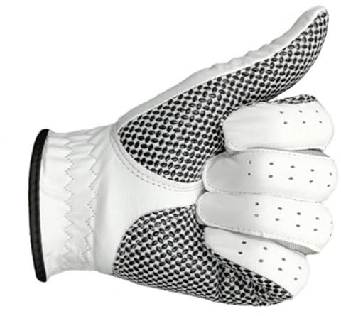 pistro Herren Golfhandschuhe aus hochwertigem Leder, stabiler Griff, langlebig, echtes Leder, Golfhandschuhe für Herren, linke Hand, links 23