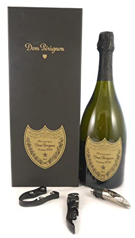 Dom Perignon Vintage Champagne 2006 (Original box) in einer Geschenkbox, da zu 3 Weinaccessoires, 1 x 750ml