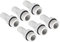 QUARKZMAN 10mm Raccord cannelé à G3/8 Filet Mâle Tuyau x 6PCS PVC Droit Raccord cannelé Tuyau Tuyau Raccord pour Air Eau Carburant Pneumatique Tuyau, Blanc