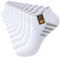 Stoeury Chaussette Homme Femme, Chaussettes Basses Courte, Lot de 6 Paires Soquettes Anti Ampoule Sport, Chaussettes Coton Respirant et Anti-transpiration pour Running, Travail, Blanc, 43-46