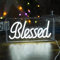 Gesegnete Neonschilder für die Arbeitsplatte ,LED Blessed Neonlichter Festzelt Buchstaben Leuchtkasten Neonschild dekorative Lampe für Party Schreibtisch dekorative USB betrieben, 30 x 15 x 4,3 cm