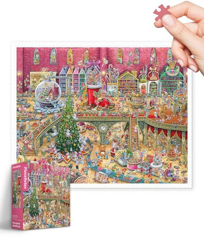 PieceRelax Puzzle 2000 Teile für Erwachsene & Kinder ab 14 – Shinji Yamamoto - Christmas Factory [H3647], 72,8 x 58,8 cm, Herausforderung & Achtsamkeit für Ihre Me-Time