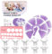 Nursi Luna Flange Sizing Kit with Flange Inserts 13/15/17/19/21mm 10PCS, Nipple Ruler Tool, 2 Hot and Cold Breast Therapy Packs, Flange Insert for 24mm Pump, Breastfeeding Essential Kit for New Moms