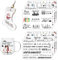 Yezirzax 8 Rub On Sticker Weihnachten, Sprüche Transferaufkleber Rub On Folie für Raysin Keraflott Möbel Glas Holz DIY Dekorative Reibefolie Rub On Aufkleber Scrapbooking Sticker