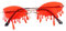 WATIIFUFU Einzigartige Rote Gläser Sonnenbrille Bühnenbrille Für Party Tränen Sonnenbrille Stilvoll Und Design