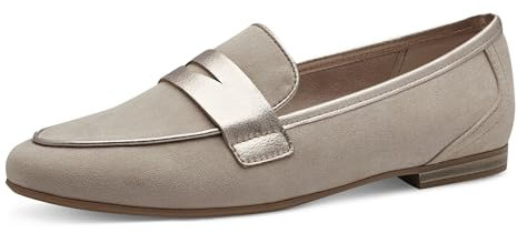 MARCO TOZZI Damen Slipper mit Blockabsatz Vegan, Beige (Dune Comb), 41 EU