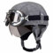 Vintage Caschi Jet E Demi-Jet Omologato ECE Mezzo Pelle Casco Da Motociclista Caschi Cromwell Con Occhiali Scooter Ciclomotore Chopper Cruiser Casco A Scodella 6,M:57-58CM