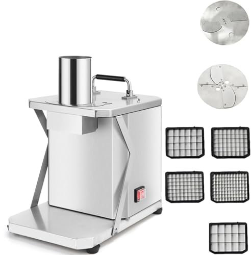 DPLXQPP Electric Vegetable Dicer,200w Commercial Vegetable Chopper,Carrots/Potatoes Shredder,Stainless Steel Dicing Machine,Automatic Onion Slicer,220V