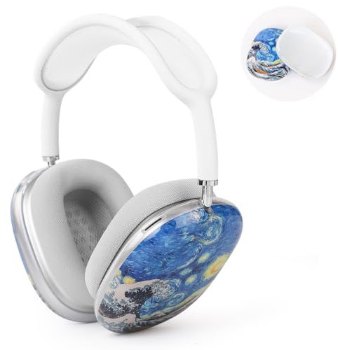 Folaxshoo Custodia divertente compatibile con Apple AirPods Max Carino Cartoon Case Cover (Waves)