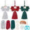 ORIGACH 3 Stück Makramee Engel Set für Anfänger, Makramee Engel Hängeornament Kit Mit Anleitung Makramee Knüpf-Set Zum Basteln und Knüpfen Set für Weihnachtsbaum Weihnachtsdekoration