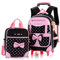 6 Räder Trolley Rucksack mit Rollen Madchen Schulrucksack mit Rollen Madchen Kinderrucksack Schultasche Schulranzen mit Rollen Schwarz Grundshule 42x30x20cm