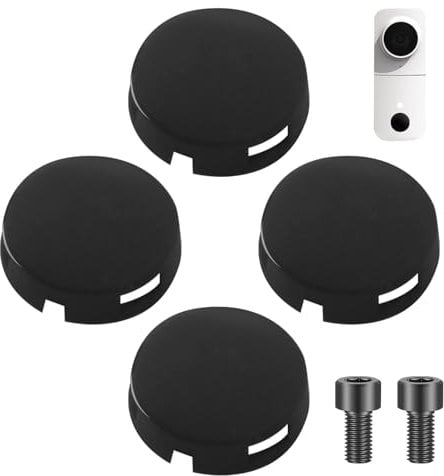 Video Doorbell Button Replacement with 4 Silicone Covers and 2 Metal Screws Sunproof and Waterproof Doorbell Button Replacement Compatible with Ring Doorbell Pro for Repair Broken Doorbell Button
