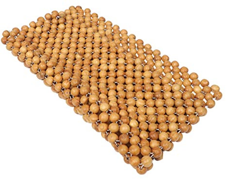 SOLUSTRE Autositzkühlkissen Aus Kiefernholz 45x45cm Mit Perlen Sitzbezug Für Lkw Auto Atmungsaktiv Sommer Büro Sofa