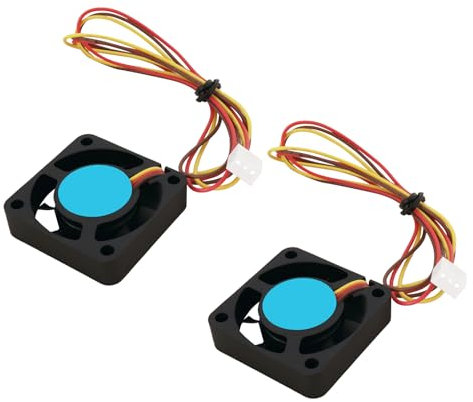 Be In Your Mind 2 ventiladores de caja de computadora de 12 V de 40 x 40 x 10 mm, ventilador silencioso de 4200 RPM con rodamiento hidráulico dinámico compatible con Gelid Solutions Silent 4, color